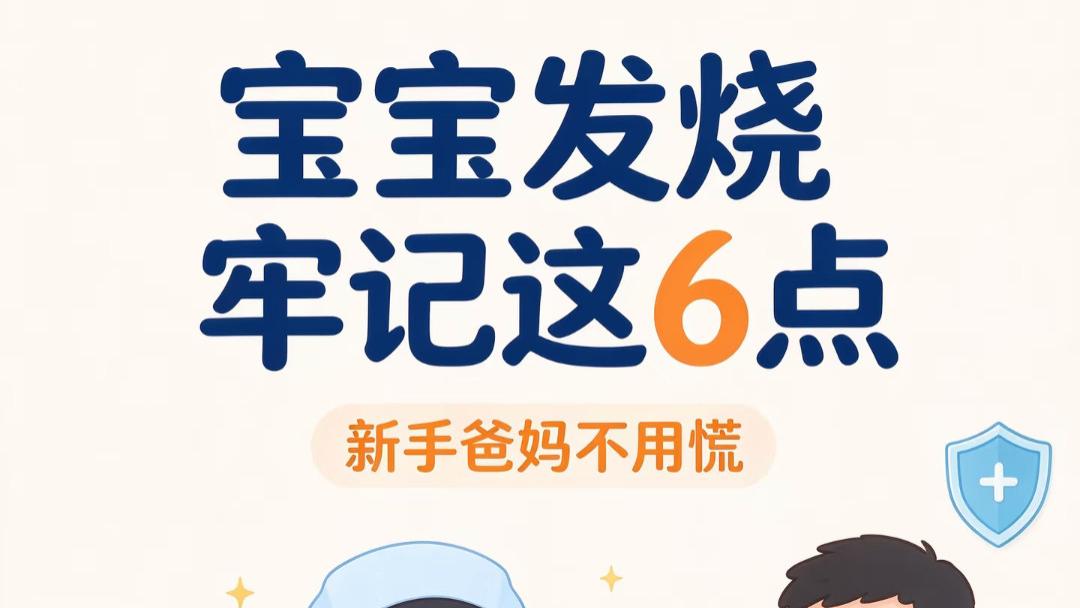 宝宝发烧别慌！记住这六点，新手爸妈也能稳稳应对，让孩子少受罪大人少熬夜