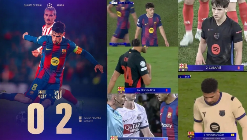 没想到巴萨又是因为一张红牌改变欧冠局势，弗里克这风格注定了后卫线容易吃红牌，主场