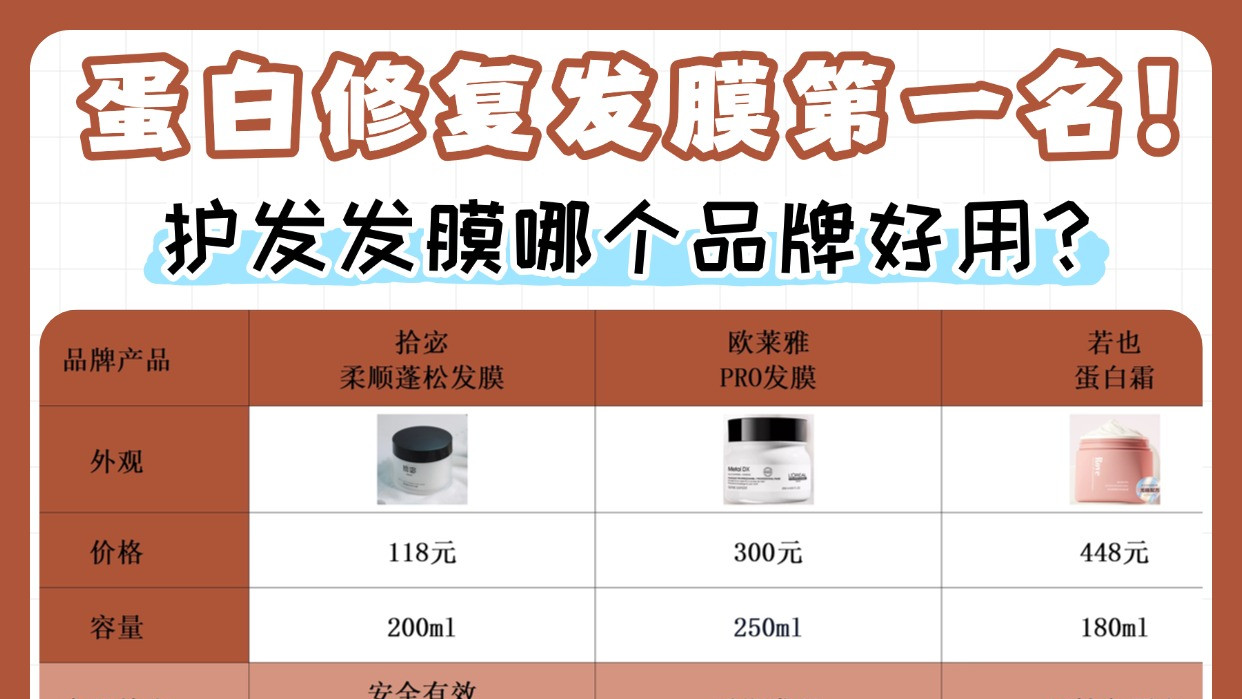 护发发膜哪个品牌好用？蛋白修复发膜第一名！听我句劝