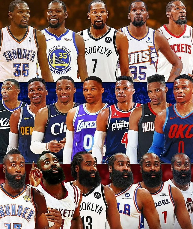 杜兰特、哈登、威少，老版雷霆三少都成了换队专家，杜哈威还有机会重聚吗？

杜兰特