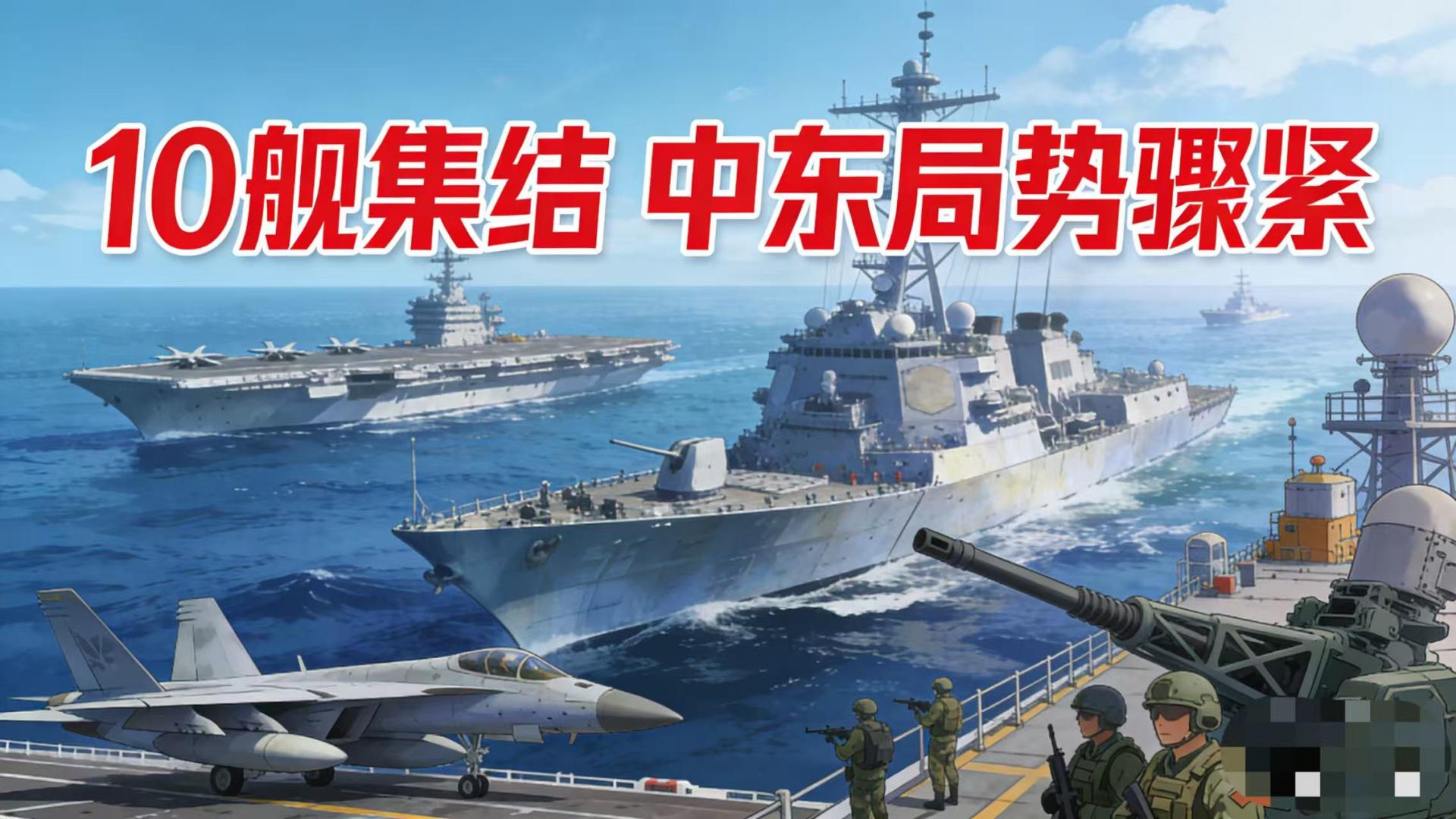 10舰集结波斯湾！美军对伊拉满戒备 中东局势骤紧