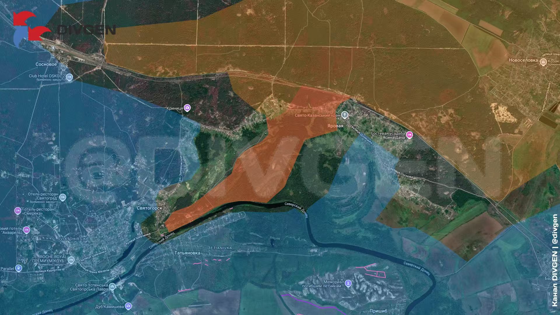 红利曼方向，俄军西部集群开始进攻斯维亚托戈尔斯克，至此，红利曼在北顿涅茨克河北部