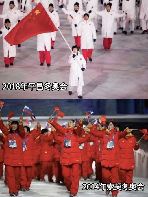 从1992年的撞色冲锋衣，到2022年北京冬奥“瑞雪祥云”的诗意，再到2026米