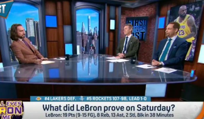 篮球评论员尼克-赖特在节目中谈到勒布朗仍是季后赛前十级别的球员：
“他一直都很强