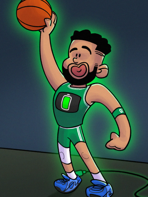 根据塔图姆的打法，我估计他能恢复到百分之九十以上

防守方面，看起来塔图姆的脚步