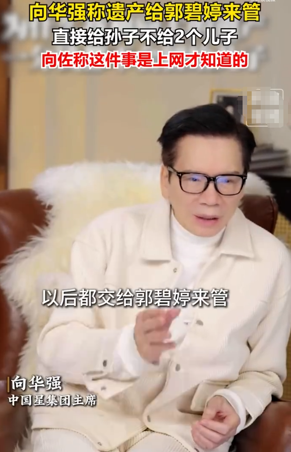 近日，向佐在采访中首次谈及父母向华强、陈岚的遗产安排，引发热议。向佐透露，父母已