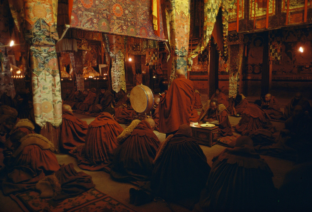 1981年，拉萨市色拉寺的喇嘛。