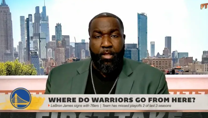评论员肯德里克—帕金斯在ESPN节目《First Take》中谈到勇士未能签下勒