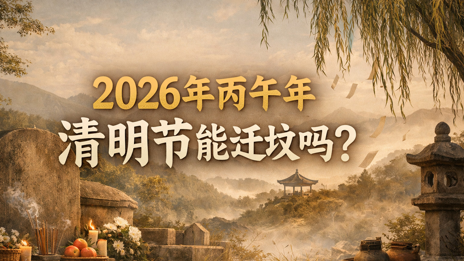 【玄】2026年丙午年清明节能迁坟吗？