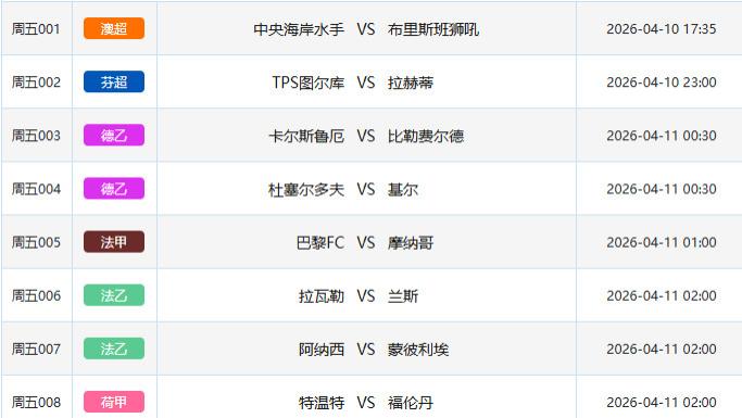 4月10日足球推荐仅个人观点丨干货速推