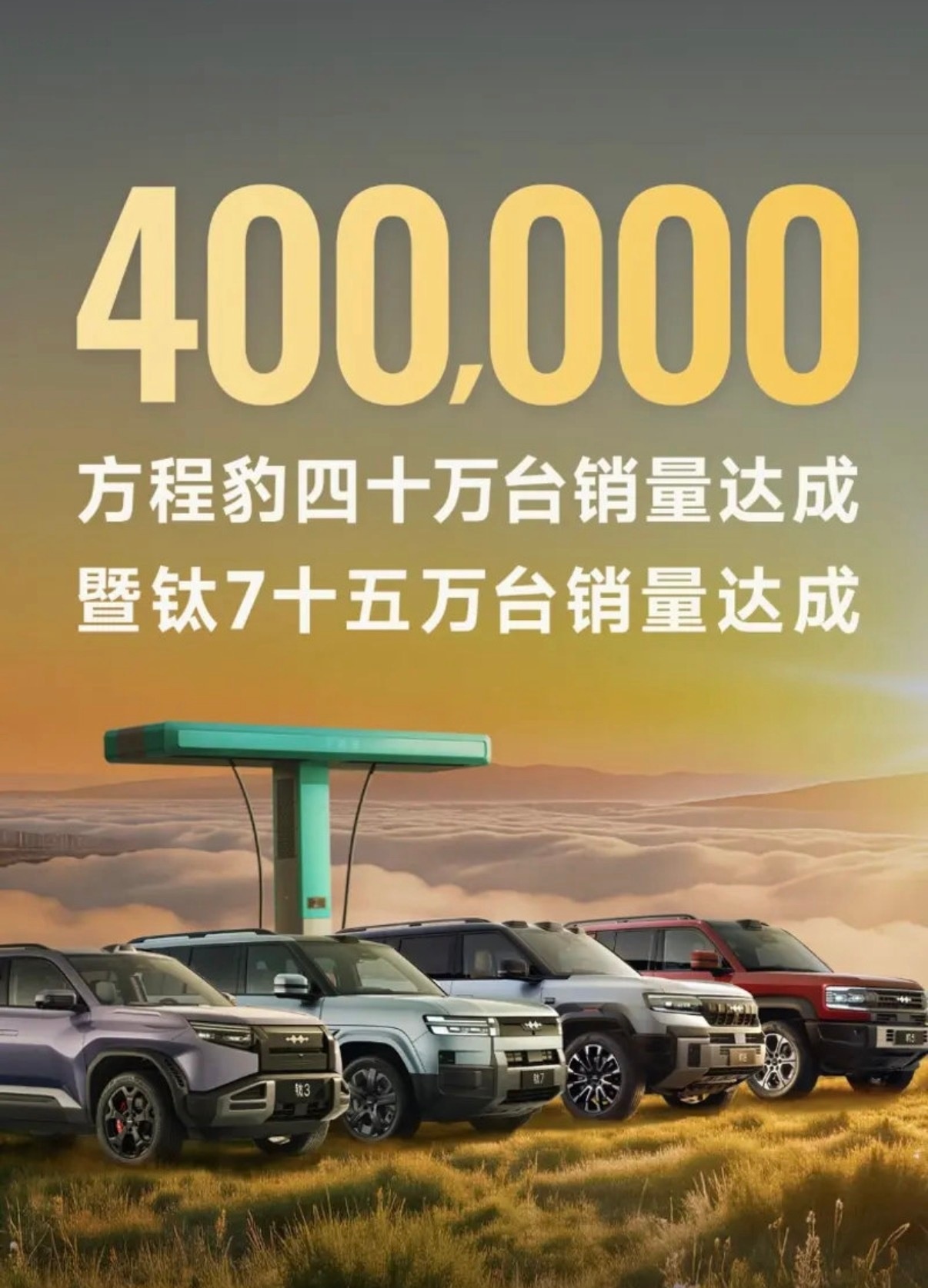 方程豹累计销量突破40万台 里程碑时刻