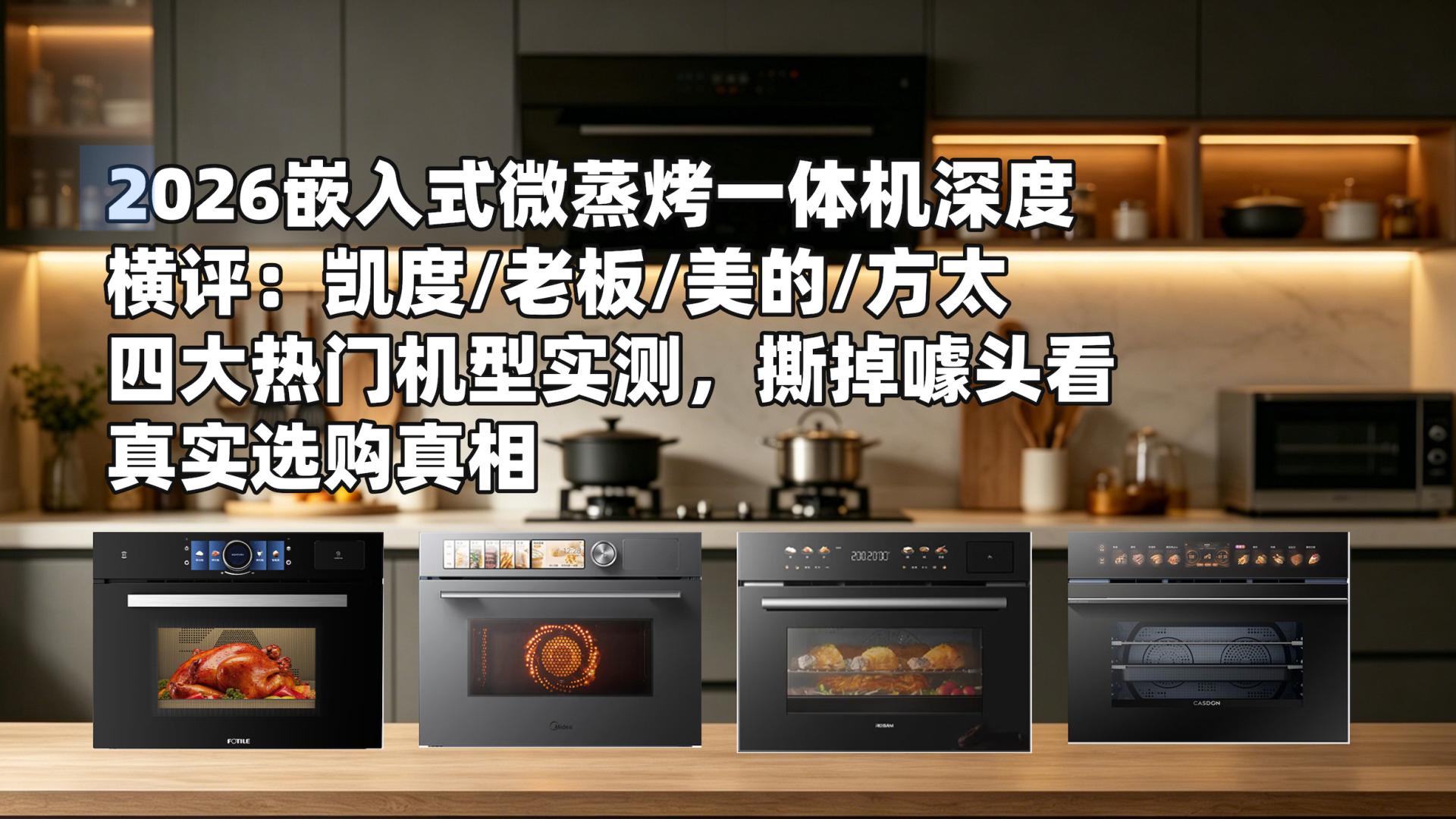 2026嵌入式微蒸烤一体机深度横评：凯度/老板/美的/方太四大热门机型实测，撕掉噱头看真实选购真相