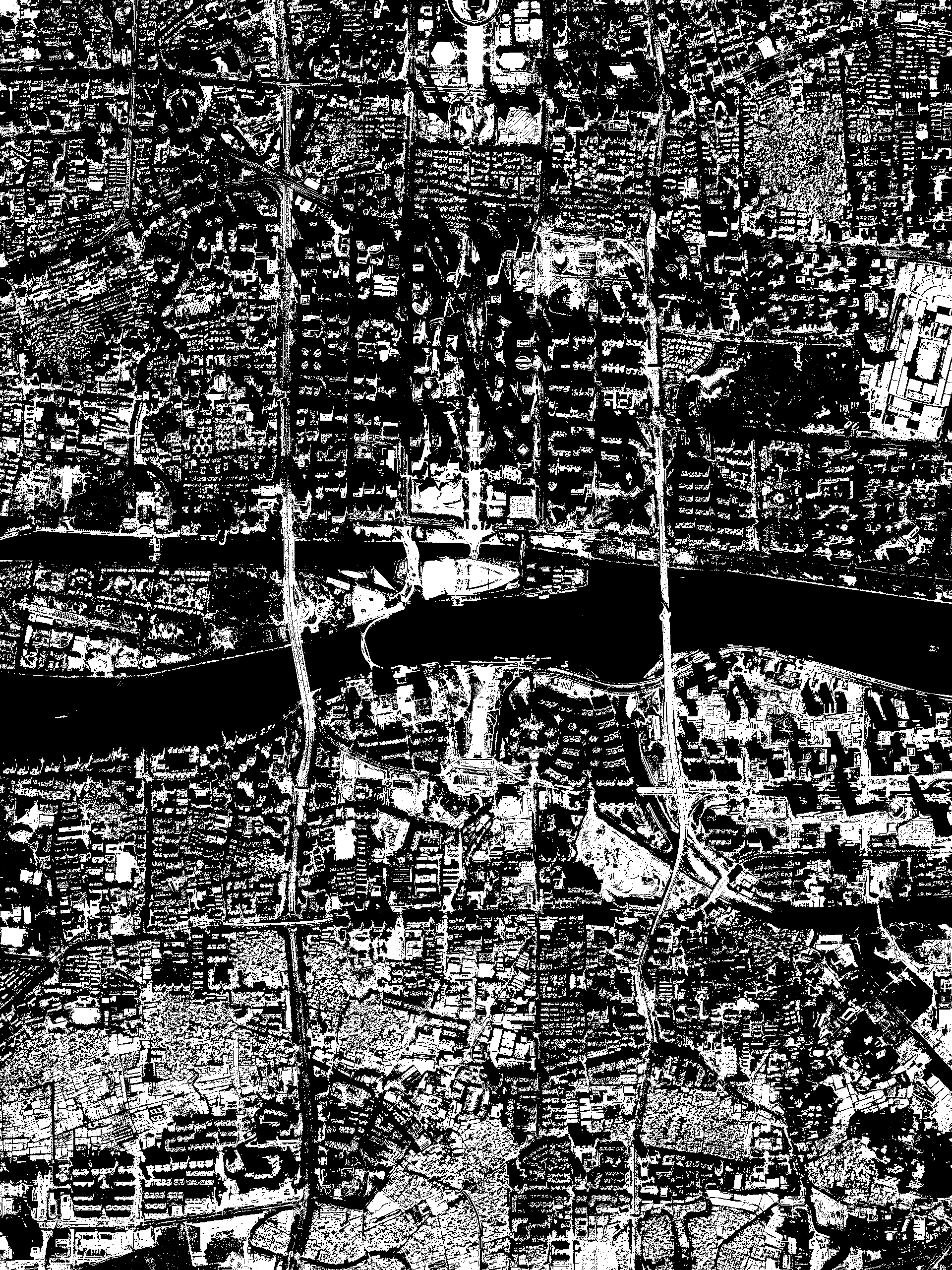 广州的城郭顺着河道铺展