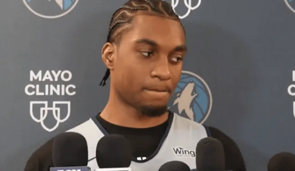 森林狼球员杰登-麦克丹尼尔斯被连续问到自己在G2赛后有关掘金防守的言论。
对此，