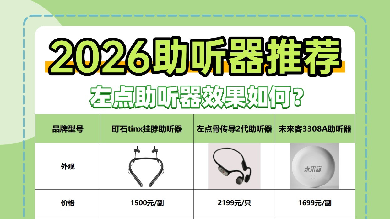 左点助听器效果如何？助听器哪种性价比高？2026品牌推荐