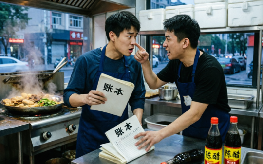 大学同学合伙做盒饭，为了几瓶醋钱他摔账本走人。再见面时我在送外卖，他在被告席上……