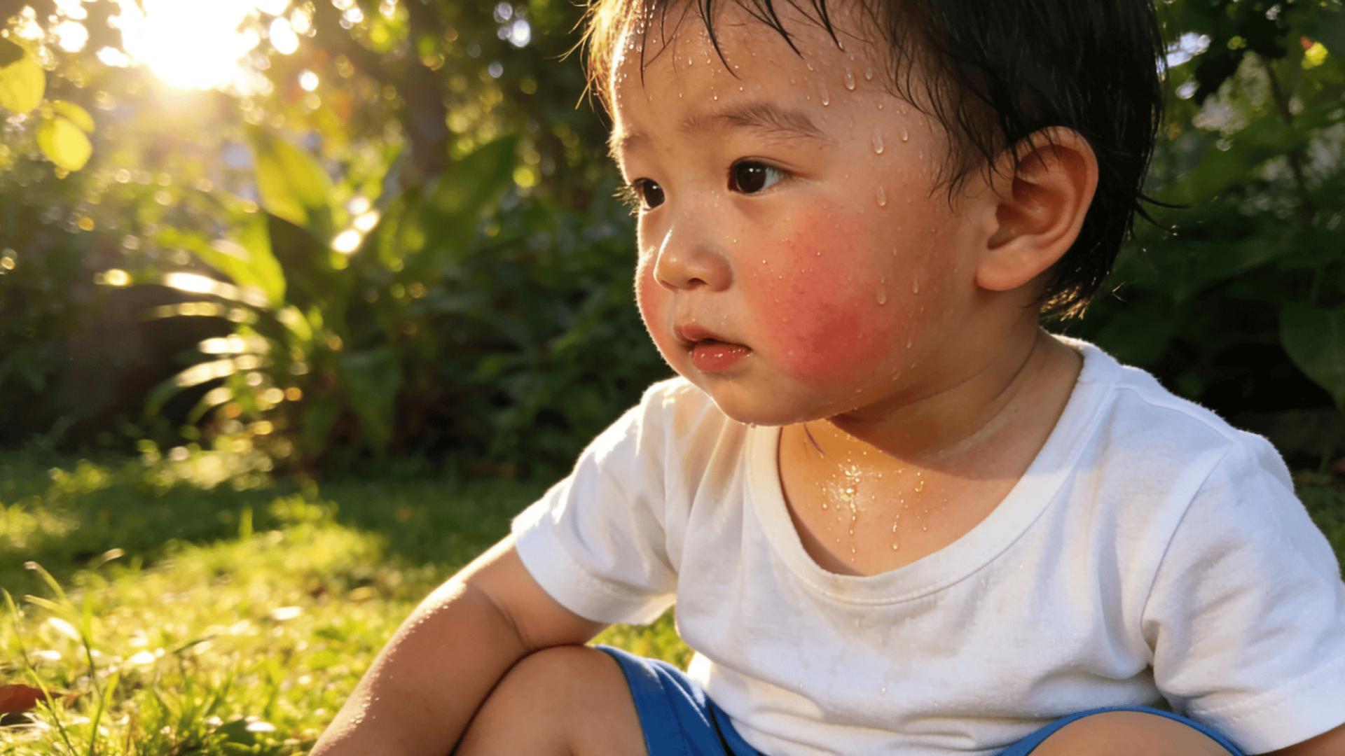 夏天带娃晒太阳，晒后修复认准小紫瓶！