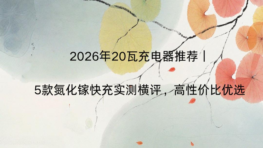 2026年20瓦充电器推荐｜5款氮化镓快充实测横评，高性价比优选