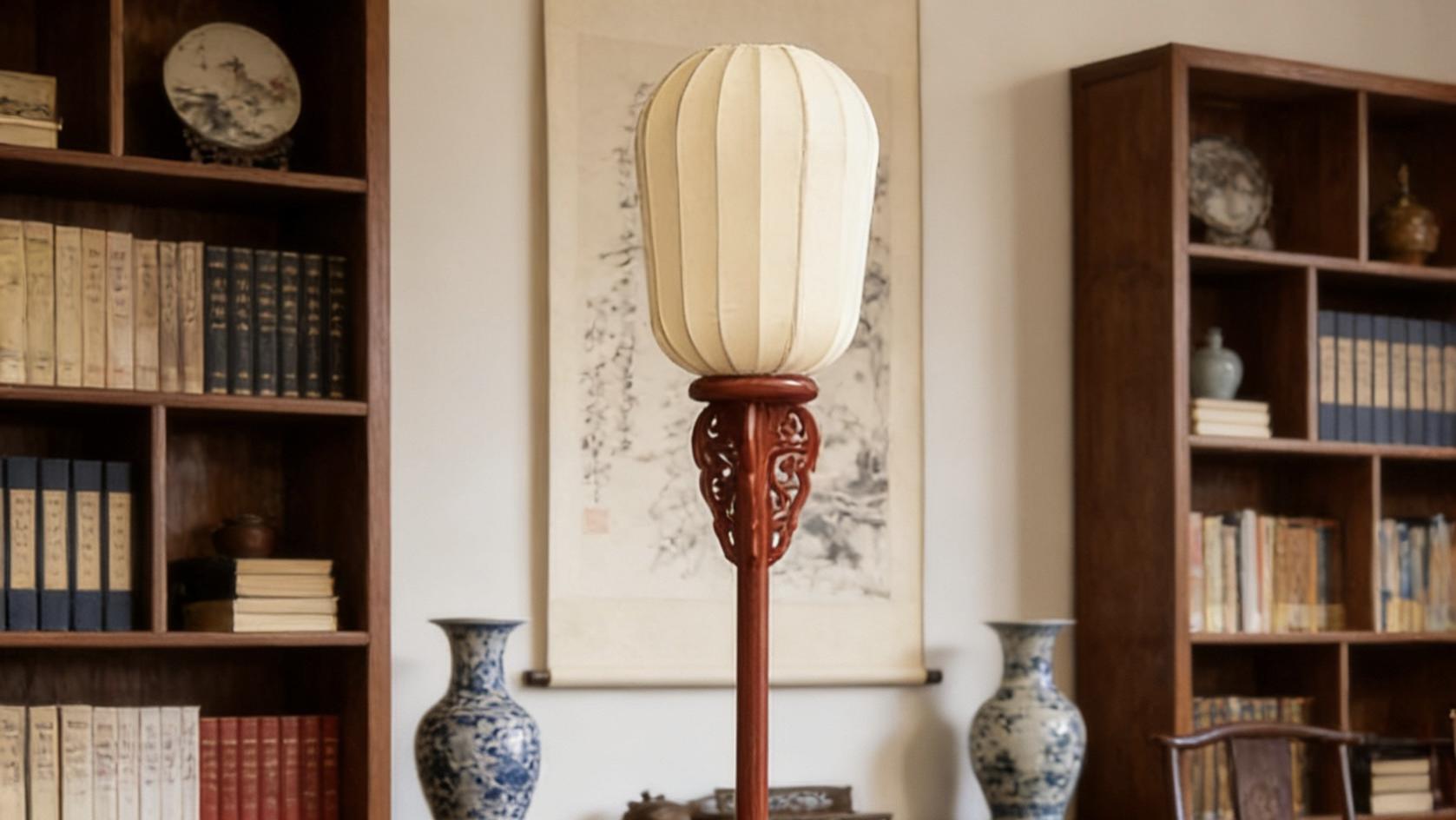 古韵藏珍，雅境添辉，缅花三足兽头宫灯