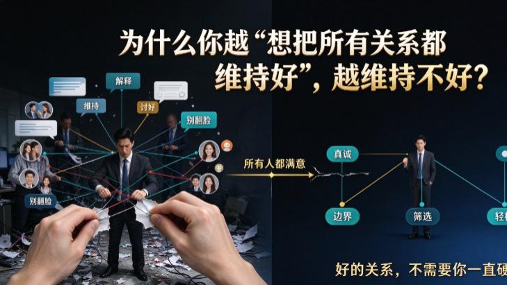 为什么你越“想把所有关系都维持好”，越维持不好？