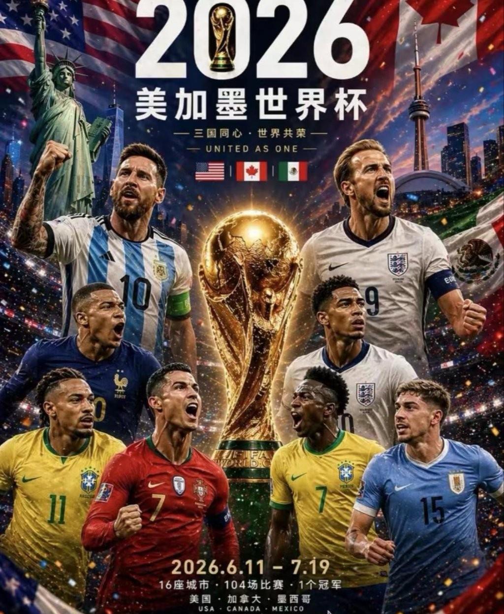 2026年世界杯趣闻
1、48个参赛国家中，人口最多的是东道主美国，人口约3.4