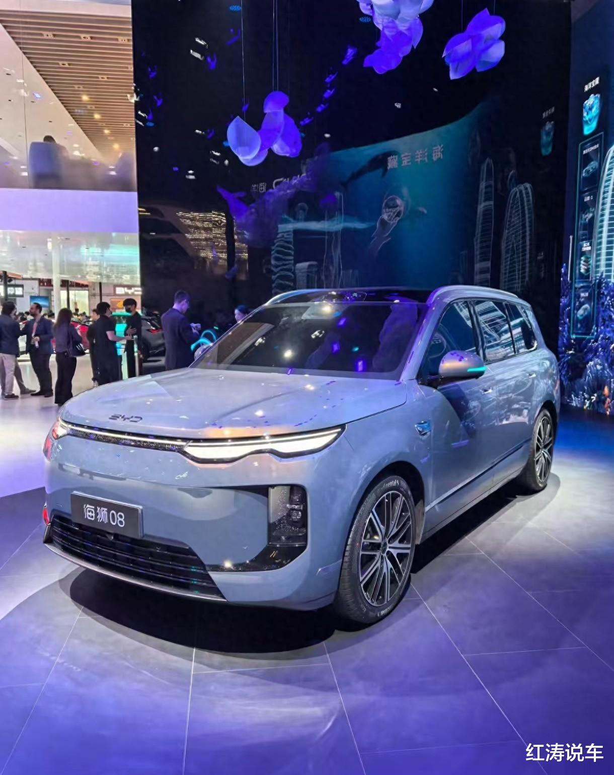 比亚迪海狮08亮相，海洋网全新SUV，车长超5米1，配高阶驾