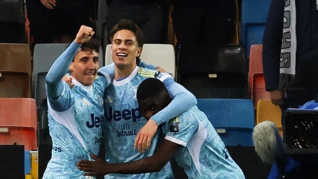 1-0，尤文击败乌迪内斯，博加首发破门，伊尔迪兹送助攻