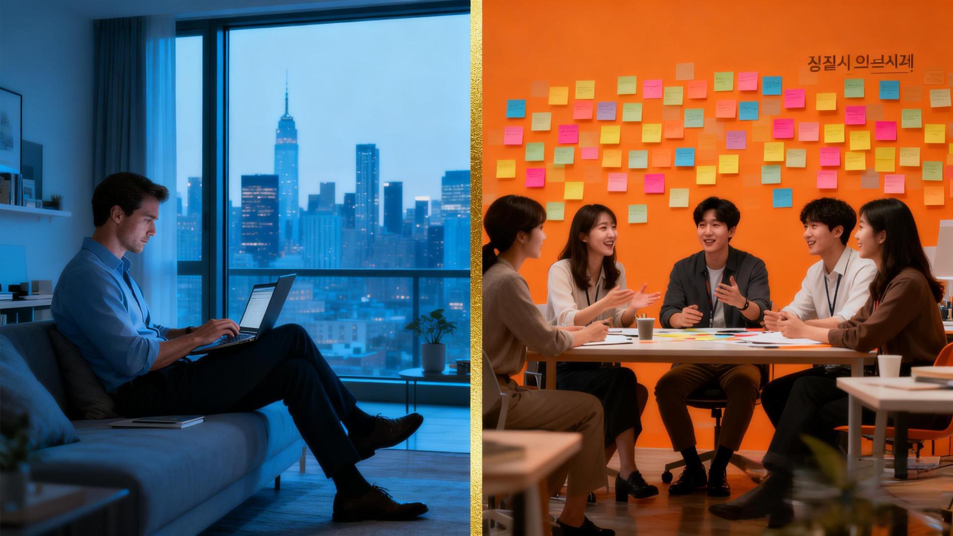 美韩职场策略大不同：从数字看创意工坊与归属感经济的差异与启示