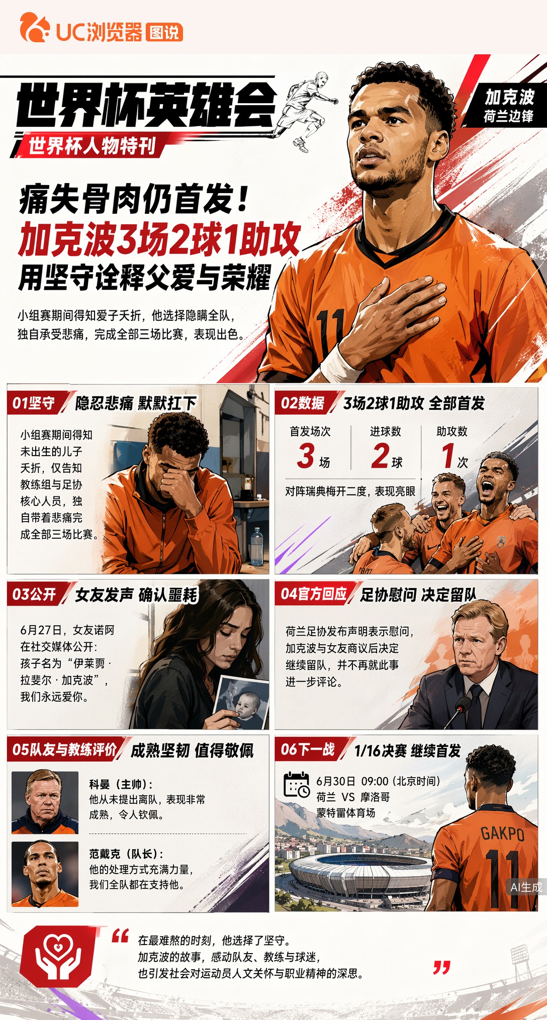 痛失骨肉仍首发！加克波3场2球1助攻，用坚守诠释父爱与荣耀