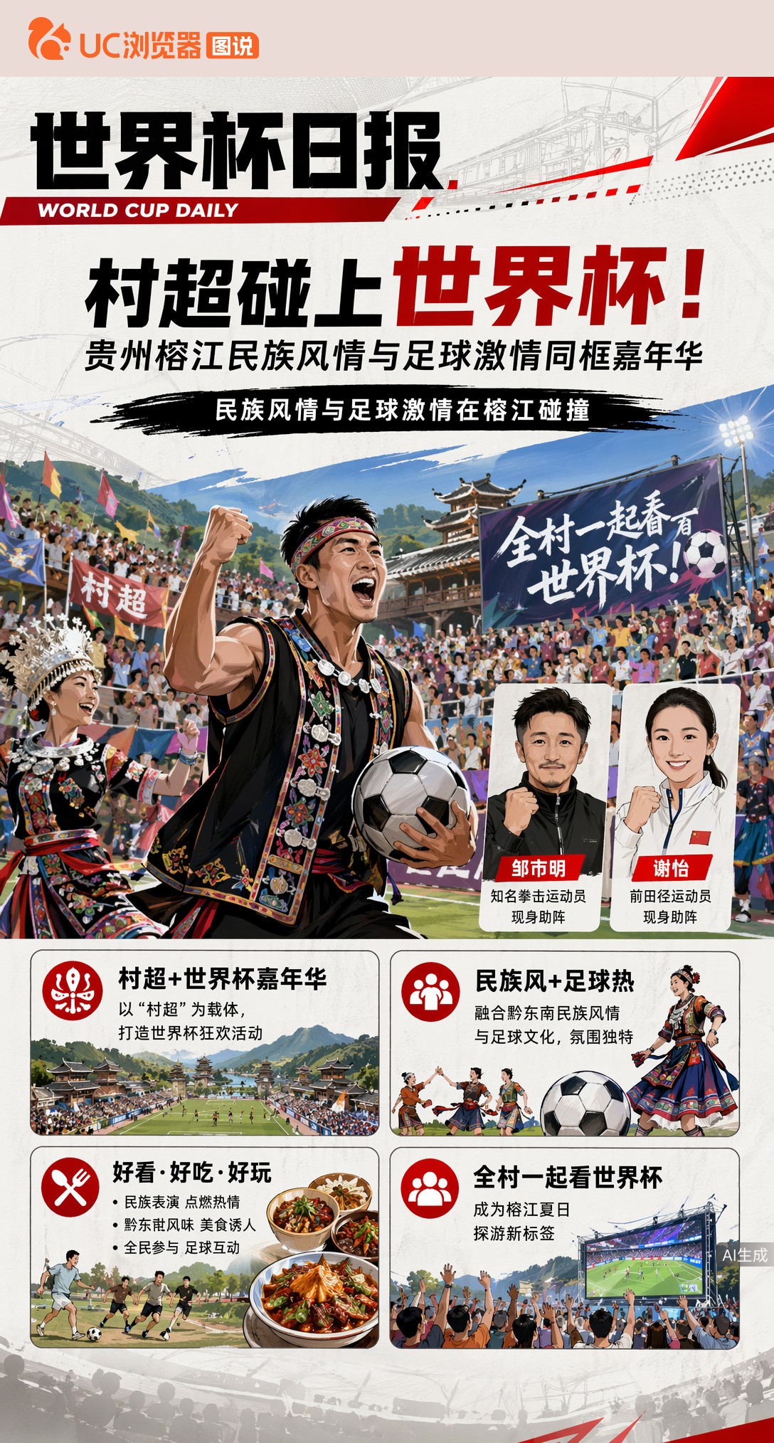 村超碰上世界杯！贵州榕江民族风情与足球激情同框嘉年华