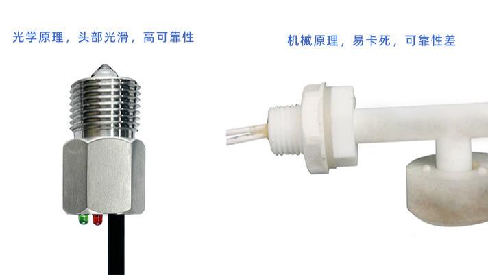 不锈钢光学液位开关与浮球液位开关对比