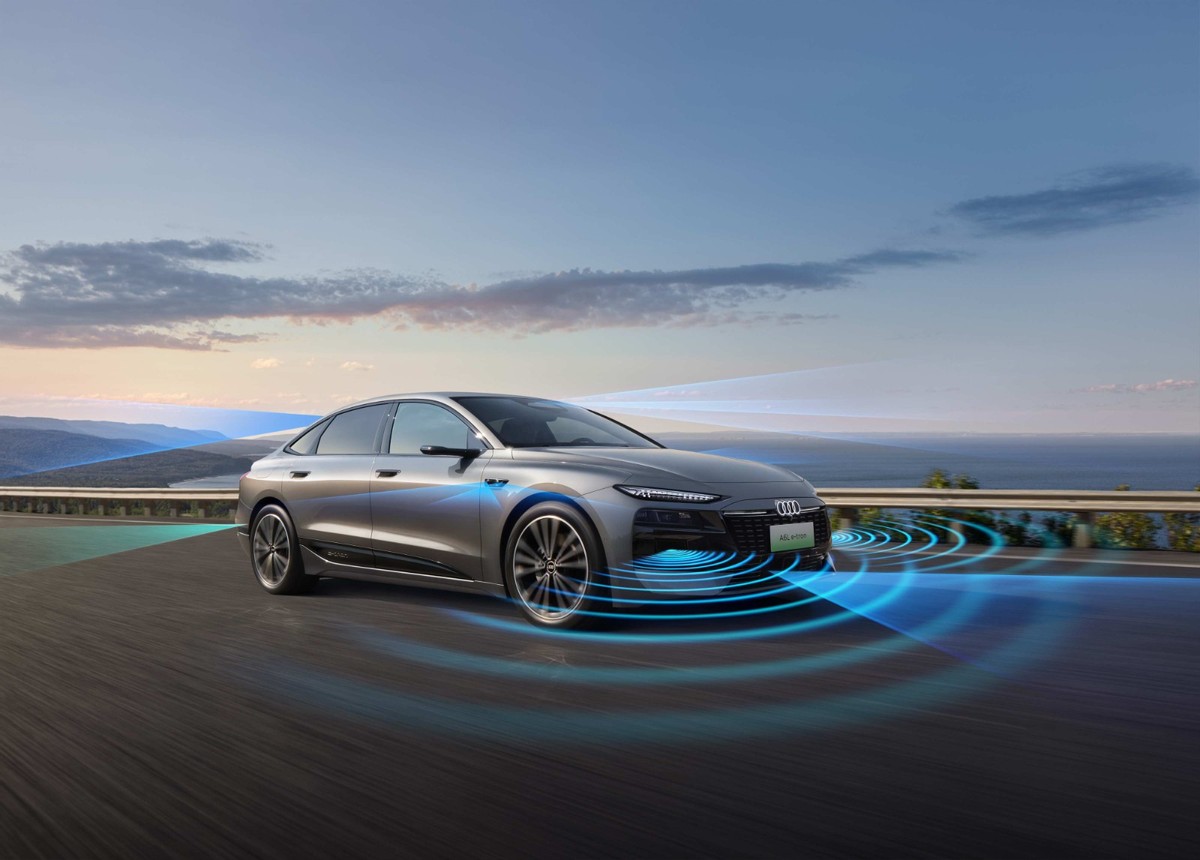 4月10日长春，一汽奥迪A6L e-tron带着双激光雷达来了