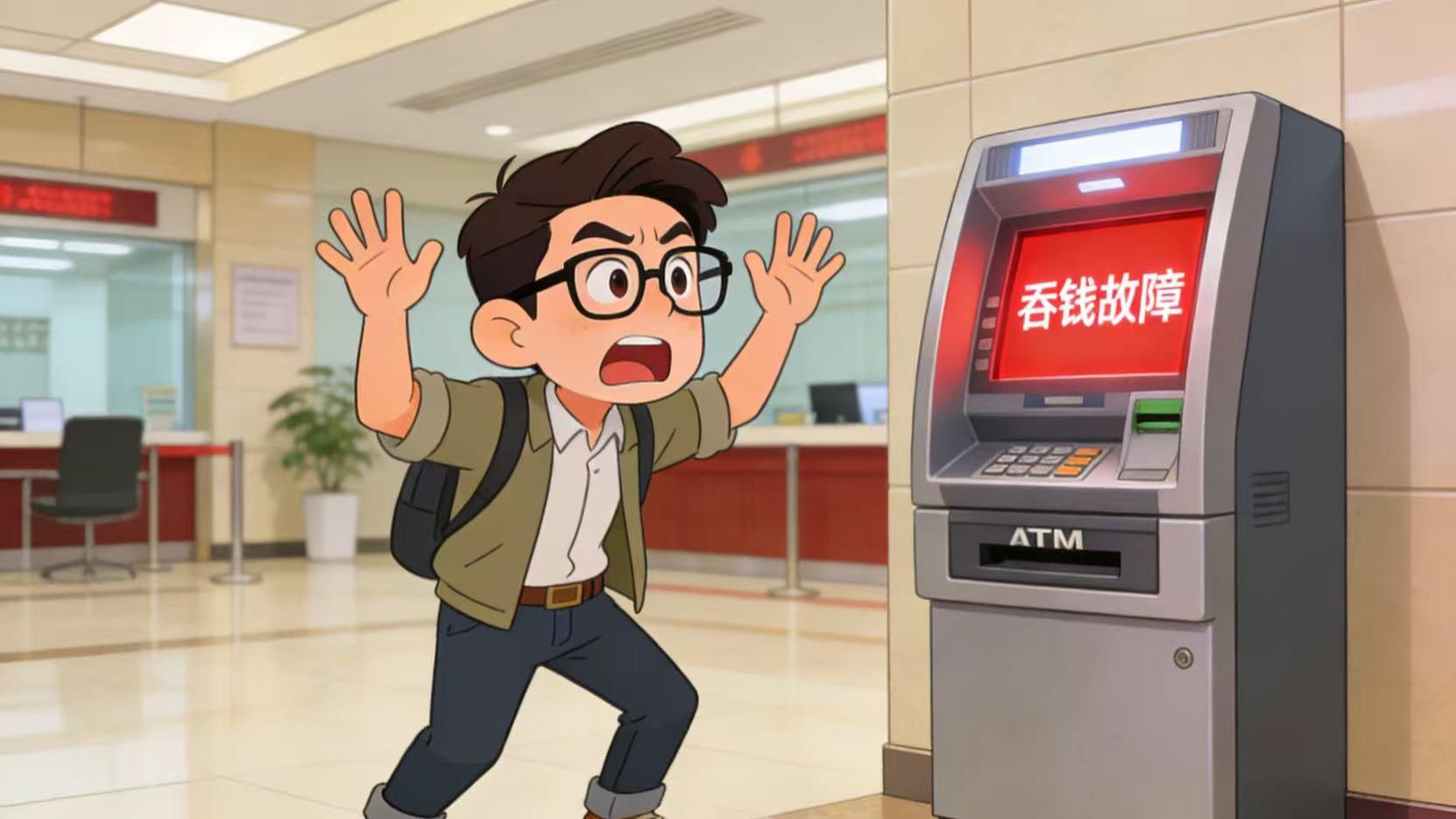钱被银行ATM吞了？别慌！这份自救指南请收好