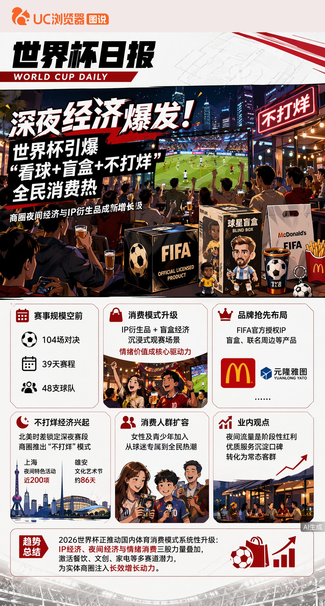 深夜经济爆发！世界杯引爆"看球+盲盒+不打烊"全民消费热