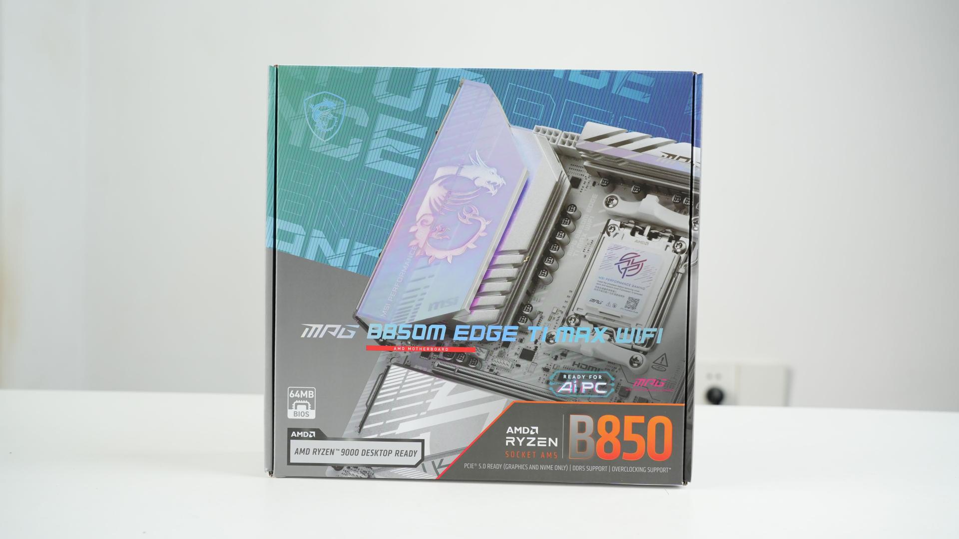 微星MPG B850M EDGE TI MAX WiFi刀锋钛主板开箱分享