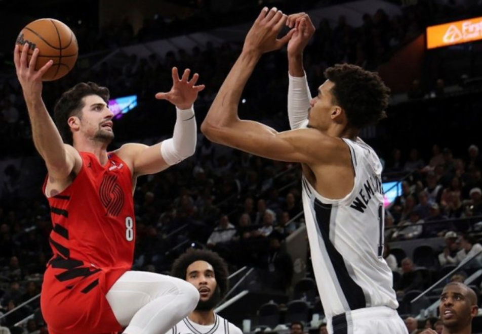 认真讲，怎么打马刺

防守
包夹文班，放1-2个的外线。中锋和霍勒迪、卡马拉、塞