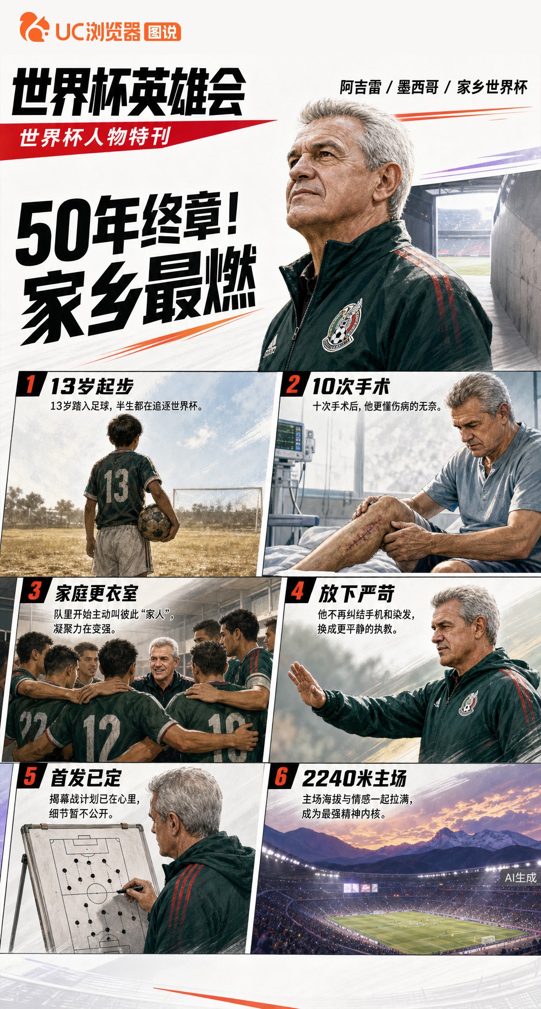 50年足球生涯最激动时刻！阿吉雷：家乡世界杯无可替代