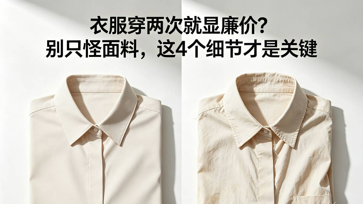 衣服穿两次就显廉价？别只怪面料，这4个细节才是关键！