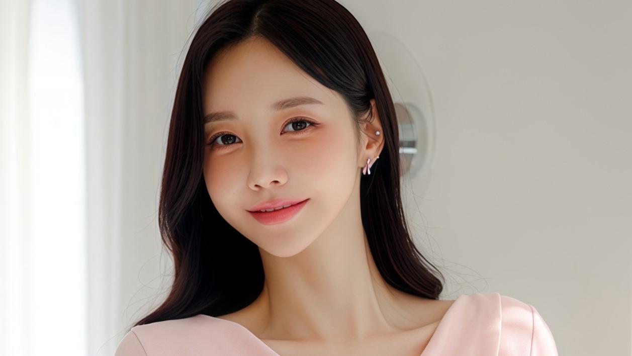 云纱轻挽步生莲，误入红尘一笑嫣，玉簪斜插青丝乱，半朵芙蓉带娇颜