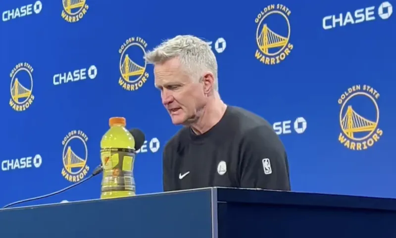 NBA常规赛勇士以131-126战胜奇才。

赛后勇士主帅史蒂夫-科尔接受了记者