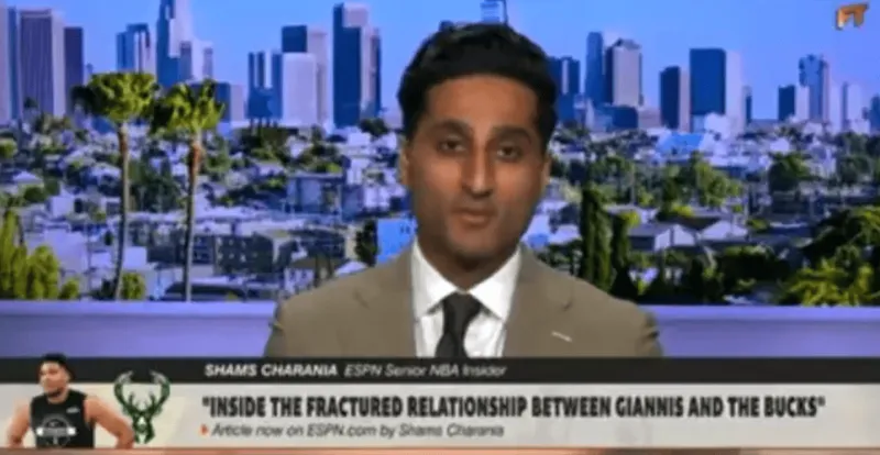 今日，名记Shams Charania在节目中谈到了扬尼斯-阿德托昆博与雄鹿之间