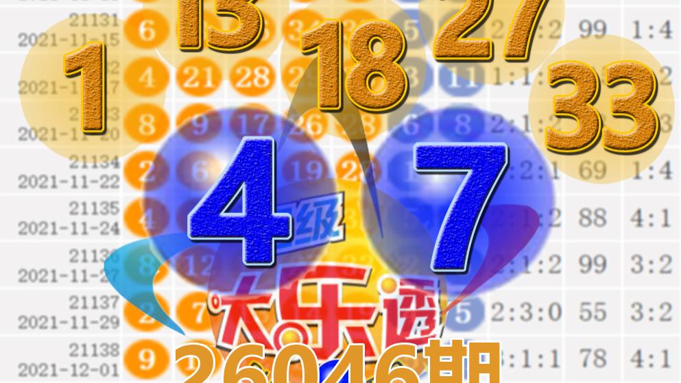 大乐透26046期开奖结果：6注一等奖，后区4-7