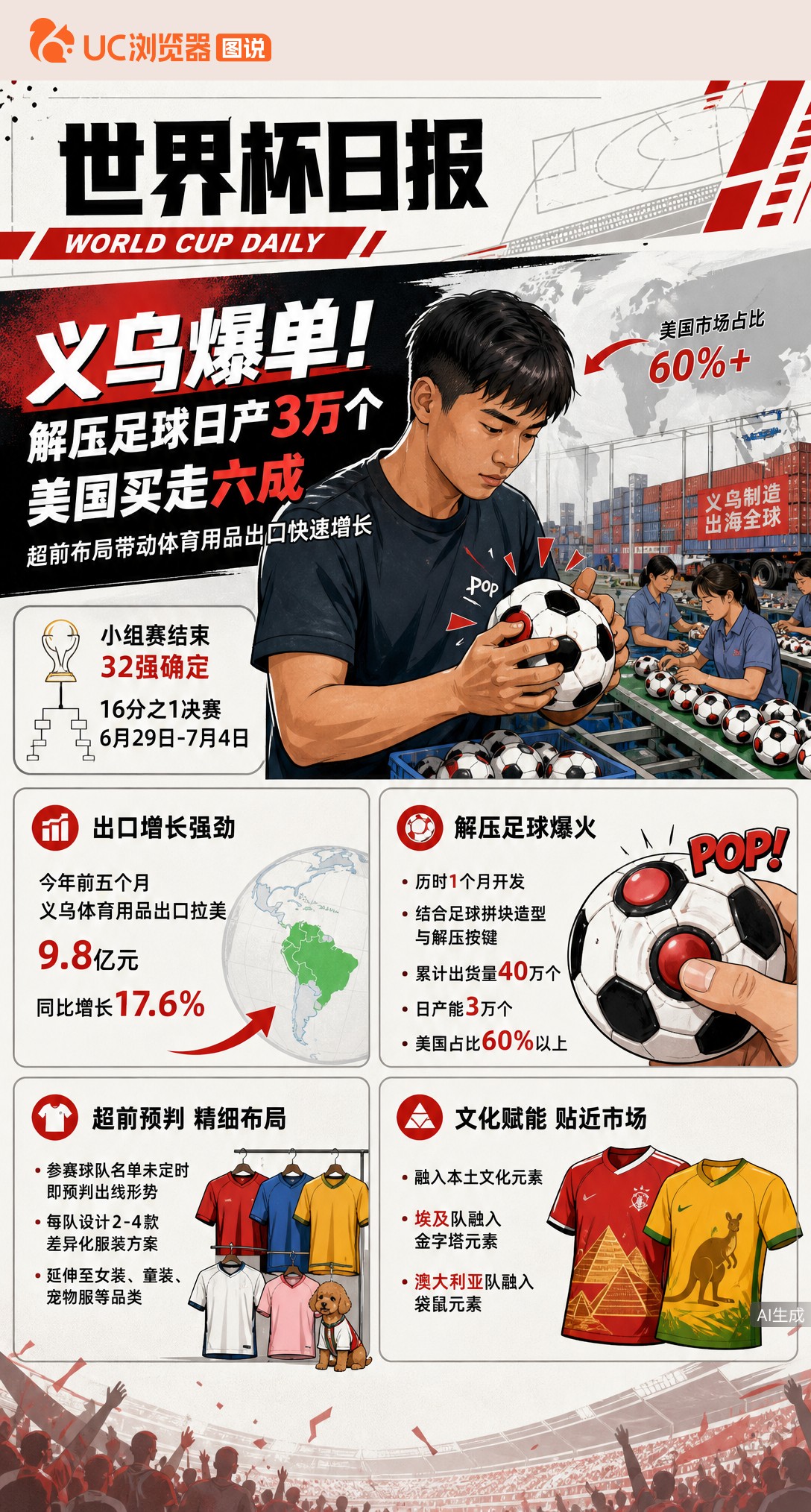 义乌爆单！解压足球日产3万个，美国买走六成