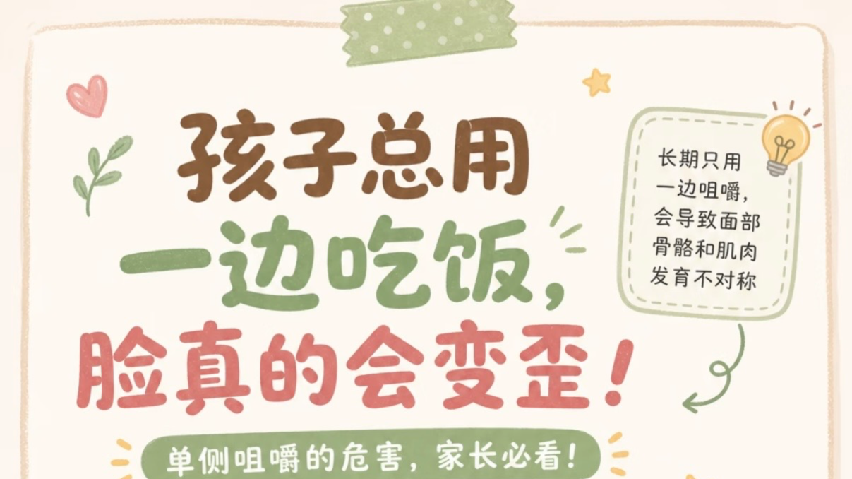 单侧咀嚼的危害