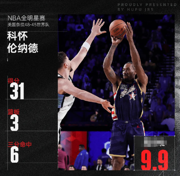 差点没进全明星！条纹vs世界队：伦纳德撤步三分命中准绝杀，12分钟砍31分

今