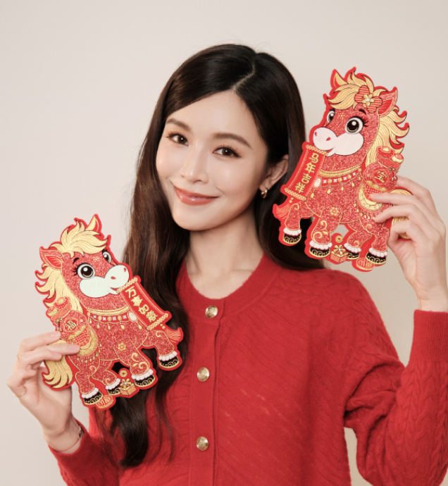 文咏珊的新年小妆造，这喜庆的感觉真不错！