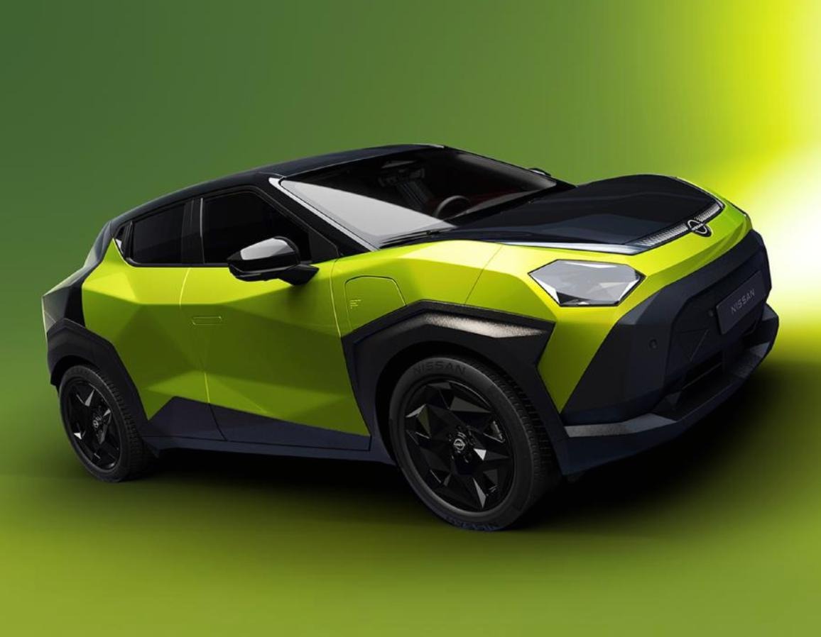 日产正式发布第三代JUKE官图，新车全面纯电，基于CMF-EV平台打造。外观采用