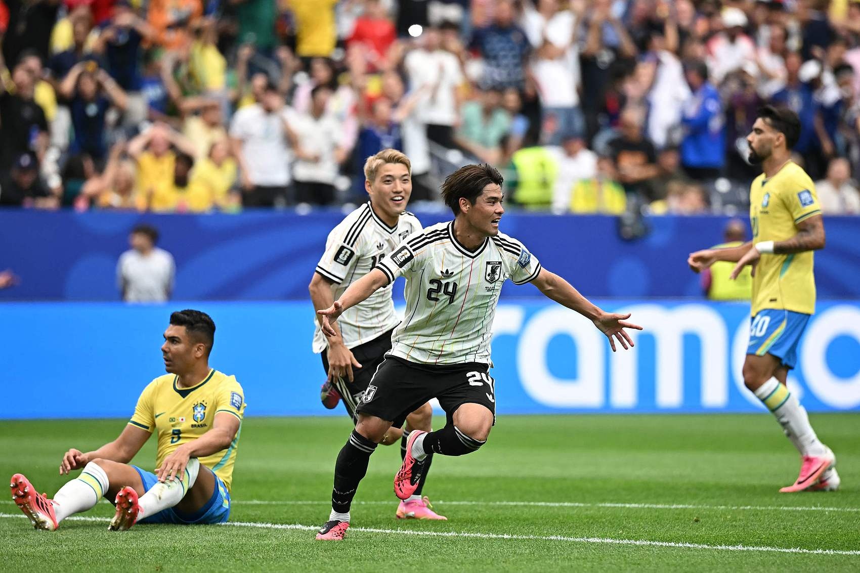 6月30日，世界杯1/16决赛，日本1-2遭巴西绝杀，但那位在第29分钟破门得分