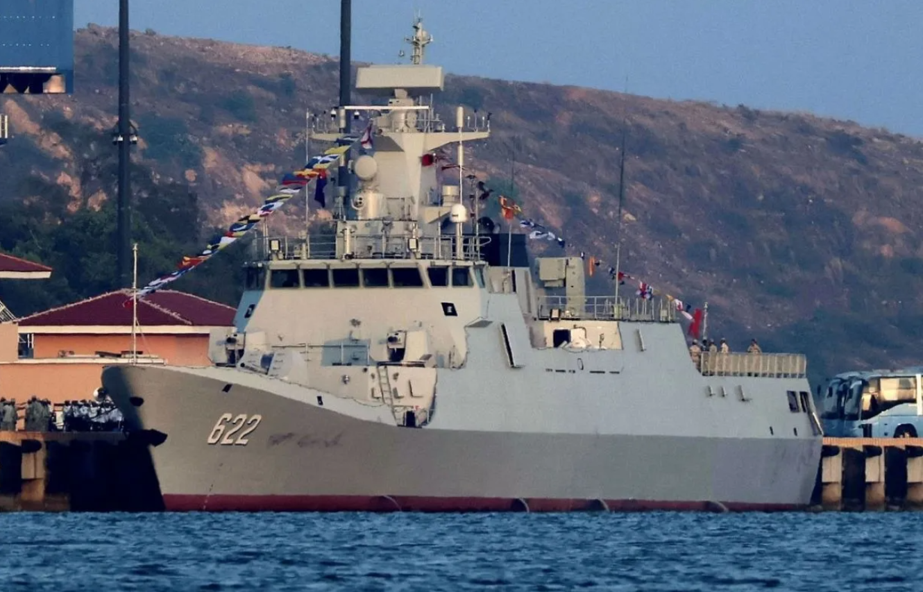 柬埔寨海军这下豪横了，坐拥东南亚一流水面作战舰艇！

图为柬埔寨海军的新型护卫舰