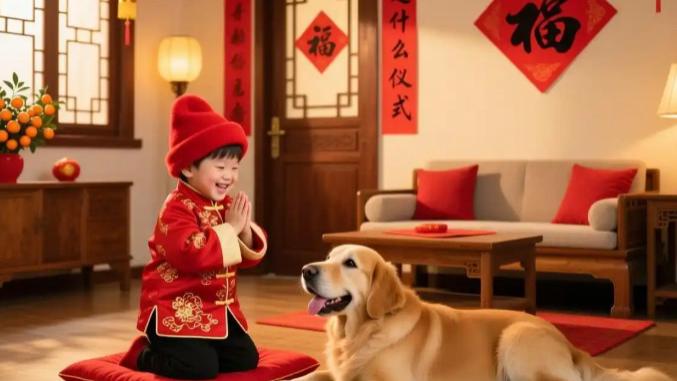 最珍贵的年味！广西男孩给狗狗拜年，背后故事让全网泪目。